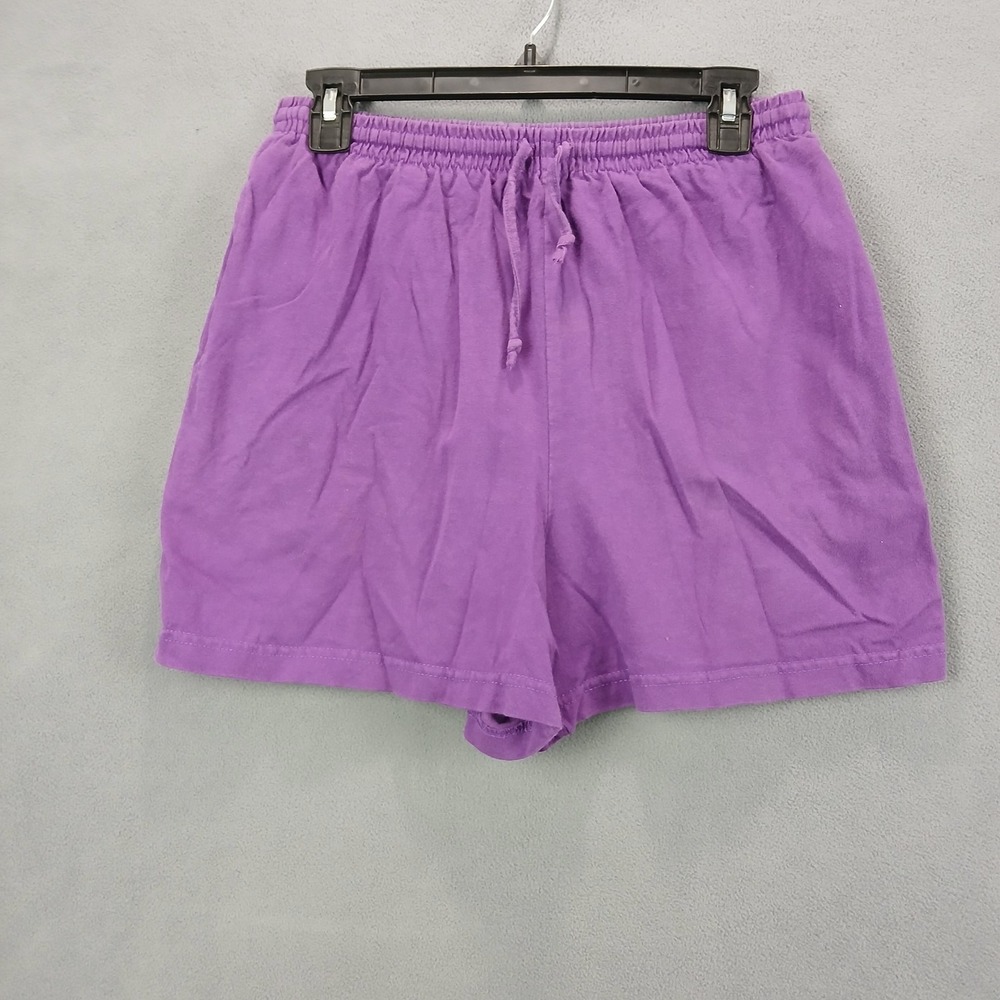 Cheetah Athletic Shorts Mens Medium Purple Cotton Pockets‎ Drawstring Running